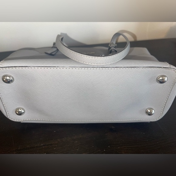 Michael Kors Gray Charlotte Leather Tote Bag - Picture 7 of 10